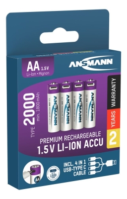 АКУМУЛАТОРНА R03/ААА 500MAH TYPE-C ANSMANN