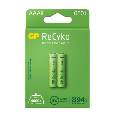 БАТЕРИЯ АКУМУЛАТОРНА 1.2V/650MAH R03 GP