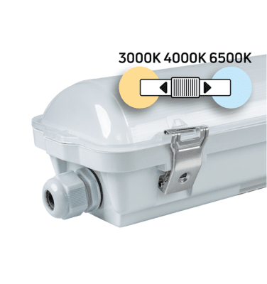 Индустриално LED линейно тяло IP66 с регулируема мощност