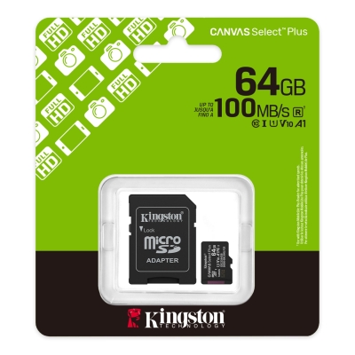 Micro SD карта 64GB Kingston Canvas Select Plus