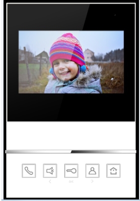 Вътрешно домофонно тяло с 4.3” TFT LCD дисплей, T-IS04-W