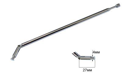 АНТЕНА АУДИО ТЕЛЕСКОПИЧНА ANT9006 175MM/570MM