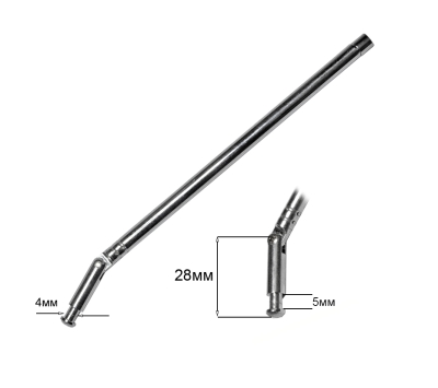 АНТЕНА АУДИО ТЕЛЕСКОПИЧНА ANT5366 125MM/540MM