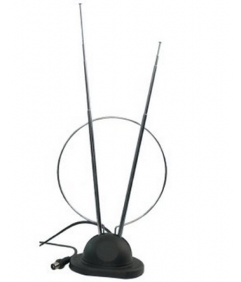 АНТЕНА ЗА ТЕЛЕВИЗОР ВЪТРЕШНА TV СЪС СТОЙКА-1 С 1 КАБ