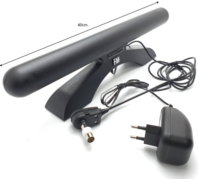 АНТЕНА УКВ FM РАДИО ВЪТРЕШНА С УСИЛВАТЕЛ