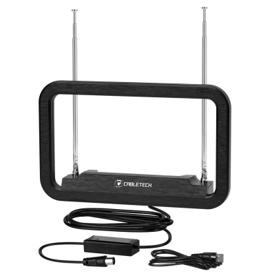 АНТЕНА ЗА ТЕЛЕВИЗОР TV ВЪТРЕШНА С УСИЛВАТЕЛ CABLETECH