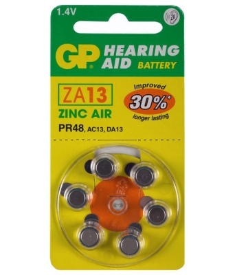 БАТЕРИЯ 1.4V ZA13 GP