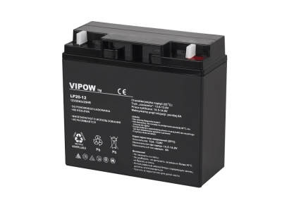 БАТЕРИЯ АКУМУЛАТОРНА 12V/20AH AGM ТЯГОВА ГЕЛОВА VIPOW