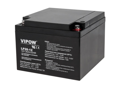 БАТЕРИЯ АКУМУЛАТОРНА 12V/26AH AGM ТЯГОВА ГЕЛОВА VIPOW