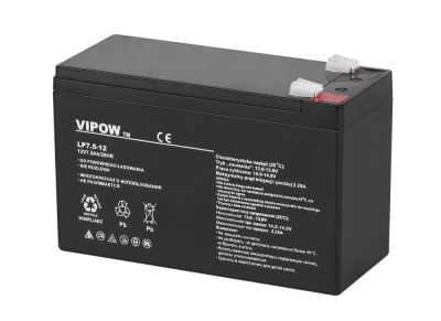БАТЕРИЯ АКУМУЛАТОРНА 12V/7.5AH ТЯГОВА ГЕЛОВА VIPOW