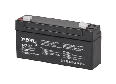 БАТЕРИЯ АКУМУЛАТОРНА 6V/3.3AH AGM ГЕЛОВА VIPOW