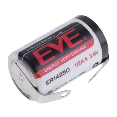БАТЕРИЯ ЛИТИЕВА 3.6V 1200MAH 1/2АА CR14250 С ПЛАСТИНИ EVE