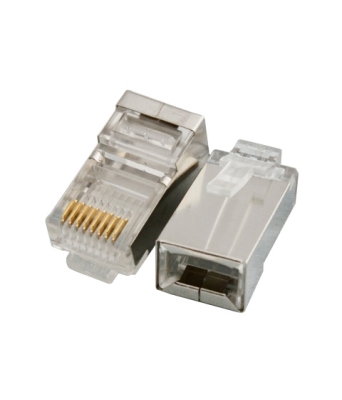 БУКСА LAN/FAX 8 ПИНА RJ45 С ЕКРАН