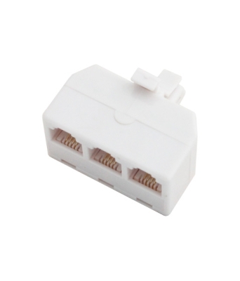 БУКСА ТЕЛЕФОННА РАЗКЛОНИТЕЛ RJ11 1М-3Ж