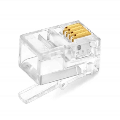 БУКСА ТЕЛЕФОННА МАЛКА 4 ПИНА RJ9 4P4C