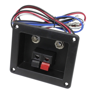 БУКСА ТЕРМИНАЛ ЗА ТОНКОЛОНА 2 ЩИПКИ+2Х6.3 МОНО