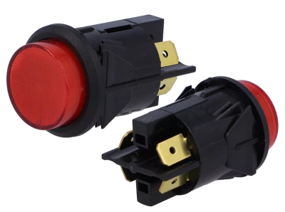 БУТОН СВЕТЕЩ OFF/(ON) 16A 28V DC