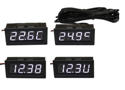 ЧАСОВНИК ТЕРМОМЕТЪР ВОЛТМЕТЪР 30V