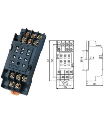 ЦОКЪЛ ЗА РЕЛЕ PYF11A