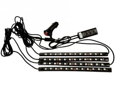 ДИСКО ЕФЕКТ LED RGB 12V С RC БЛУТУТ И АУДИО КОНТРОЛ ЗА АВТОМОБИЛ