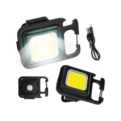 ФЕНЕРЧЕ МУЛТИФУНКЦИОНАЛНА МИНИ ЛАМПА 6W 500LM С БАТЕРИЯ 3.7V КАРАБИНЕР И МАГНИТЕН ДЪРЖАЧ