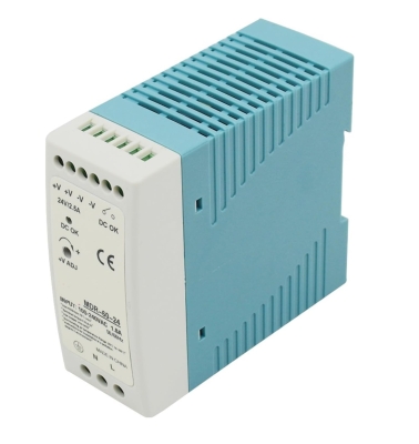 ИМПУЛСНО ЗАХРАНВАНЕ ЗА ДИН ШИНА 24V/2.5A DC 60W MDR-60-24