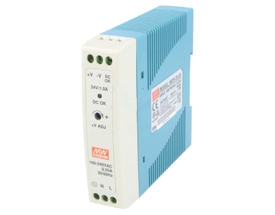 ИМПУЛСНО ЗАХРАНВАНЕ ЗА ДИН ШИНА 24V DC 20W MDR-20-24