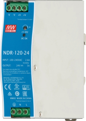 ИМПУЛСНО ЗАХРАНВАНЕ ЗА ДИН ШИНА 24V DC 5A NDR-120-24