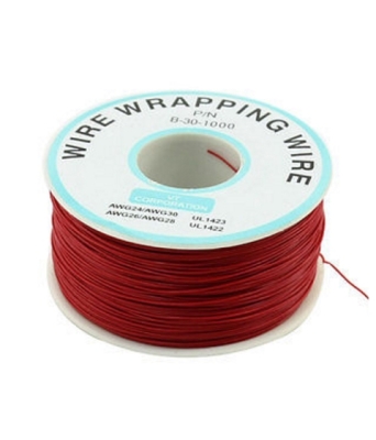 КАБЕЛ МОНТАЖЕН AWG30/0.05ММ2 МАКАРА ЧЕРВЕН