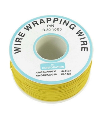 КАБЕЛ МОНТАЖЕН AWG30/0.05ММ2 МАКАРА ЖЪЛТ