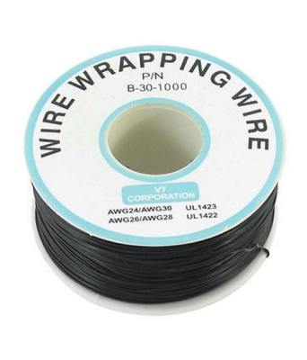 КАБЕЛ МОНТАЖЕН AWG30/0.05ММ МАКАРА ЧЕРЕН