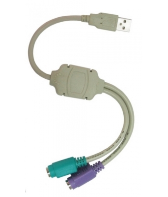 КАБЕЛ ПРЕХОД USB/PS2 2 БР.