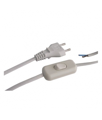 КАБЕЛ С МЪРЗЕЛИВКА 2 М БЯЛ