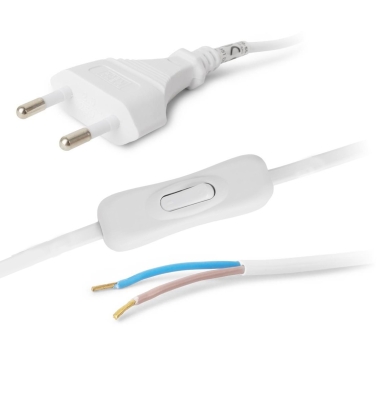 КАБЕЛ С МЪРЗЕЛИВКА 1 М БЯЛ