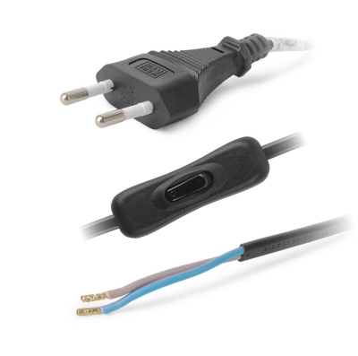 КАБЕЛ С МЪРЗЕЛИВКА 1 М ЧЕРЕН