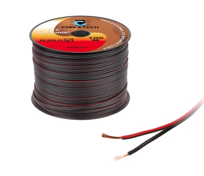 КАБЕЛ ТОНКОЛОНИ 2X0.75 ММ ЧЕРЕН МЕДЕН ПРОФЕСИОНАЛЕН