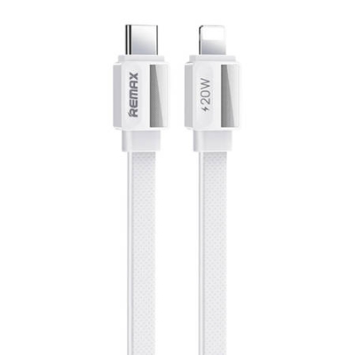 КАБЕЛ USB-C/IPHONE 1 МЕТЪР 2.2A REMAX PLATINUM PRO БЯЛ ПЛОСЪК 20W