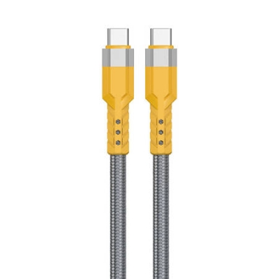 КАБЕЛ USB-C/USB-C 1M СИВ С ОПЛЕТКА 120W