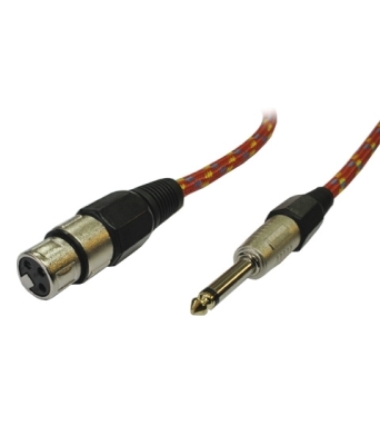 КАБЕЛ ЗА МИКРОФОН КАНОН/6.3 ММ МОНО 3 МЕТРА