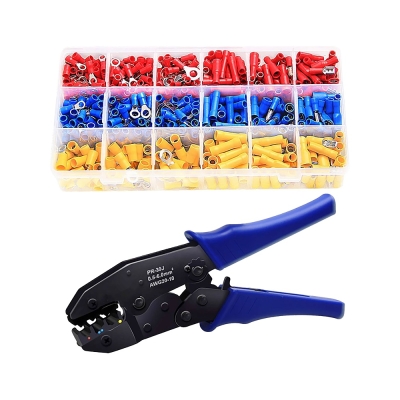 КАБЕЛНИ ОБУВКИ ИЗОЛИРАНИ КОМПЛЕКТ 700 БР. С КЛЕЩИ ЗА КЕРБОВАНЕ КРИМПВАНЕ