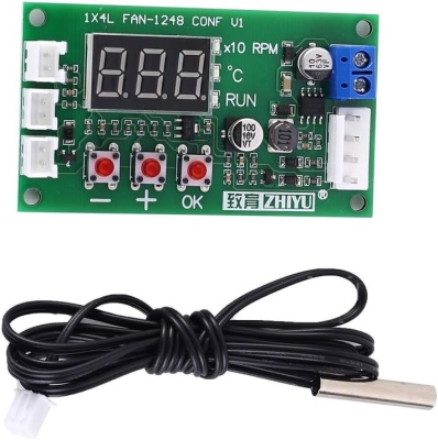 КИТ РЕГУЛАТОР НА ОБОРОТИ НА МОТОР 4 PIN С ТЕМПЕРАТУРНА КОРЕКЦИЯ DC СГЛОБЕН