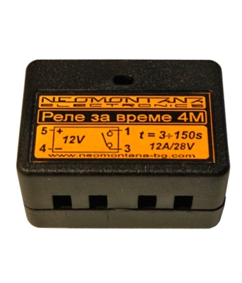 КИТ РЕЛЕ ЗА ВРЕМЕ 4M ЗАКЪСНИТЕЛНО 12V СГЛОБЕНО