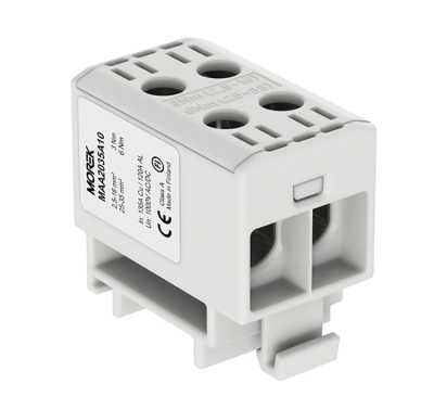 КЛЕМА ТУНЕЛНА ЗА ДИН ШИНА 1P 2.5-35ММ2 135A 1000V ДВОЙНА