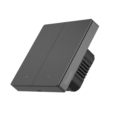 КЛЮЧ SMART WIFI ДВОЕН ЗА ОСВЕТЛЕНИЕ ГРАФИТ SONOFF M5 2C