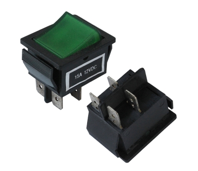 КЛЮЧ СВЕТЕЩ 2 ПОЗИЦИИ ДВОЕН ЦЯЛ 12V 15A