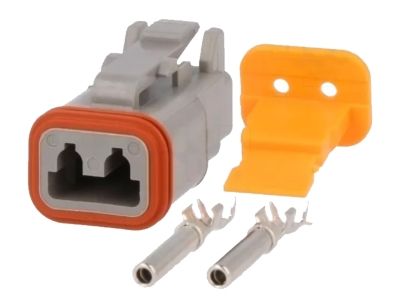 КОНЕКТОР ЩЕПСЕЛ ЖЕНСКИ DEUTSCH S-DT06-2S, 2 PIN КОМПЛЕКТ С ПИН