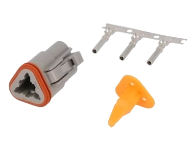 КОНЕКТОР ЩЕПСЕЛ ЖЕНСКИ DEUTSCH S-DT06-3S, 3 PIN КОМПЛЕКТ С ПИН