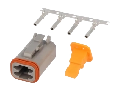 КОНЕКТОР ЩЕПСЕЛ ЖЕНСКИ DEUTSCH S-DT06-4S, 4 PIN КОМПЛЕКТ С ПИН