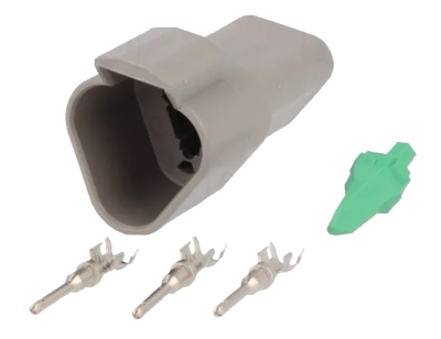 КОНЕКТОР ЩЕПСЕЛ МЪЖКИ DEUTSCH S-DT04-3P, 3 PIN КОМПЛЕКТ С ПИН