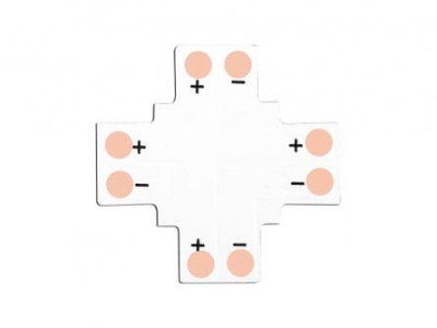 КОНЕКТОР ЗА LED ЛЕНТА Х-ОБРАЗЕН 10MM, 2PIN.